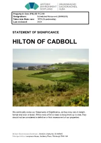Hilton of Cadboll Statement of Significance