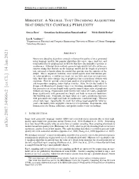 Mirostat:Aneural Text Decoding Algorithm That Directly Controls Perplexity