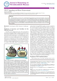 NFAT Signaling and Bone Homeostasis