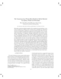 The Transition-Zone Water Filter Model for Global Material Circulation: Where Do We Stand?
