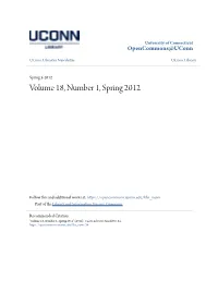 Volume 18, Number 1, Spring 2012