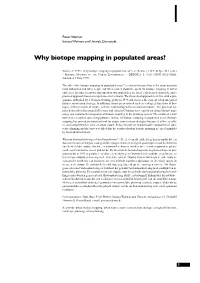 Why Biotope Mapping in Populated Are a S ?