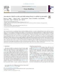 Assessment of Shelf Sea Tides and Tidal Mixing Fronts in a Global Ocean Model T ⁎ Patrick G
