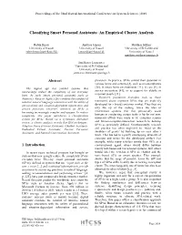 Classifying Smart Personal Assistants: an Empirical Cluster Analysis
