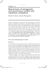 Neural Basis of Intrapsychic and Unconscious Conflict and Repetition Compulsion