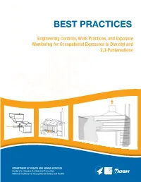 NIOSH [2015]. Best Practices: Engineering Controls, Work Practices and Exposure Monitor- Ing for Occupational Exposures to Diacetyl and ­2,3-Pentanedione