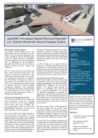 Openbim® Processes Helped Minnucci Associati S.R.L. Deliver Whole-Life Value for Naples Station