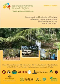Towards Indigenous Co-Management and Biodiversity in the Wet Tropics
