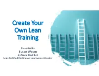 Create Your Own Lean Training