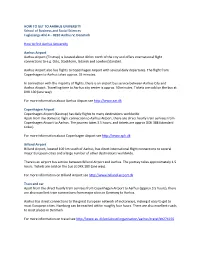 HOW to GET to AARHUS UNIVERSITY School of Business and Social Sciences Fuglesangs Allé 4 – 8210 Aarhus V, Denmark How to Find