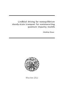 Lindblad Driving for Nonequilibrium Steady-State Transport for Noninteracting Quantum Impurity Models