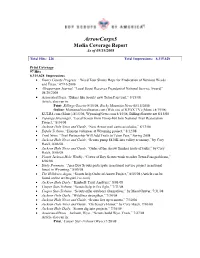 Arrowcorps5 Media Coverage Report As of 09/19/2008