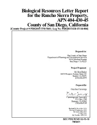 Biological Resources Report