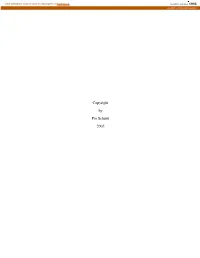 Copyright by Pio Schurti 2005 the Dissertation Committee for Pio Schurti Certifies That This Is the Approved Version of the Following Dissertation