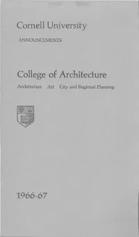 Cornell University College of Architecture