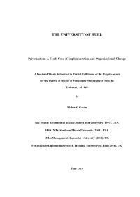 Privatisation: a Saudi Case of Implementation and Organisational Change