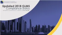 Updated 2018 GLMS Compliance Status Data Presented Is Based from the Goccs’ Compliance As of 06 December 2019 Updated 2018 GLMS Compliance Status