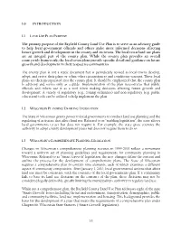1-1 1.0 INTRODUCTION the Primary Purpose of the Bayfield County