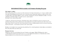 2019-2020 SCCPSS Secondary 6-12 Summer Reading Program