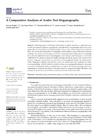 A Comparative Analysis of Arabic Text Steganography