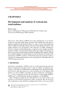 CHAPTER 8 Development and Analysis of Vertical-Axis Wind Turbines