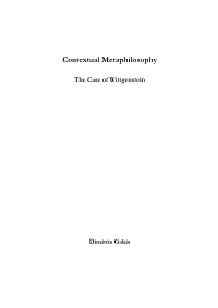 Contextual Metaphilosophy