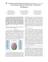 Generating Intuitive Behaviour in Artificial Intelligence