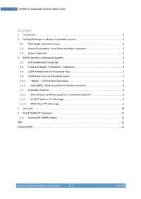 GPGPU for Embedded Systems White Paper