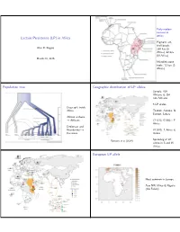 Lactase Persistence (LP) in Africa Population Tree Geographic