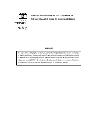 1 Unesco's Contribution to the 12Th Session of the Un
