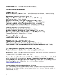 2011 Assembly Program NOTES