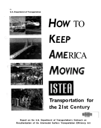 How to Keep America Moving Report on the U.S