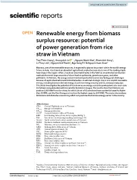 Renewable Energy from Biomass Surplus Resource