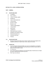 Section 275116 - Public Address Systems