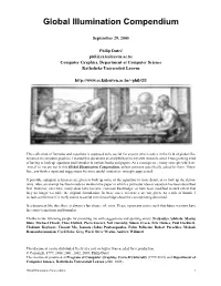 Global Illumination Compendium (PDF)