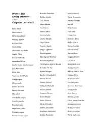 Provost List Spring Semester 2021 Chapman University