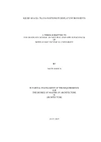 Relief-Spaces: Trans-Positions in Display Environments