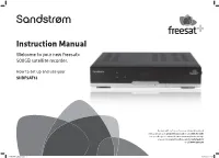 SANDSTROM Satellite Set-Top Box Recorder SHDFSAT12 Manual