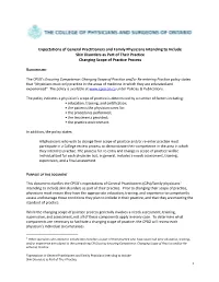 Skin Disorders As Part of Their Practice Changing Scope of Practice Process