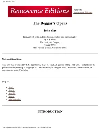 The Beggar's Opera