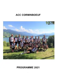 Acc Corminboeuf Programme 2021