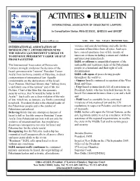 Activities Bulletin, Published Periodically