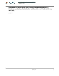 Macdonald Becket Papers Documenting the Work of Wurdeman and Becket, Welton Becket and Associates, and the Becket Group