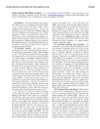 MARS DURING the PRE-NOACHIAN. J. C. Andrews-Hanna1 and W. B. Bottke2, 1Lunar and Planetary La- Boratory, University of Arizona