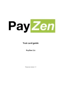 Test Card Guide