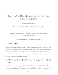 Tracers of Uplift and Subsidence in the Cape Verde Archipelago