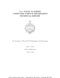 U.S. Naval Academy Computer Science Department Technical Report