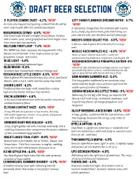 WEBSITE BEER LIST July 28, 2021