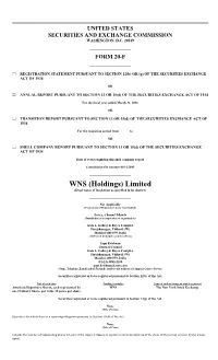 WNS (Holdings) Ltd. Fiscal 2021 Annual Report on Form 20-F