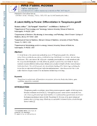 A Latent Ability to Persist: Differentiation in Toxoplasma Gondii